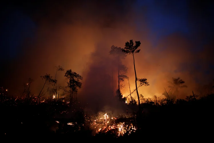 Foco de incêndio na floresta amazônica em Apuí (AM) (Ueslei Marcelino/Reuters)