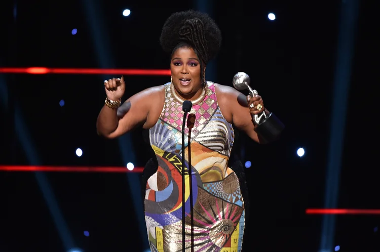 A cantora Lizzo: parceria com o serviço de streaming da Amazon (Aaron J. Thornton/Getty Images for BET/Getty Images)