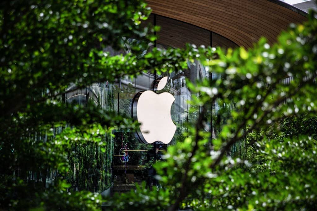 Apple: as ações da empresa americana deram um salto enorme na gestão de Tim Cook (Lauren DeCicca/Getty Images)