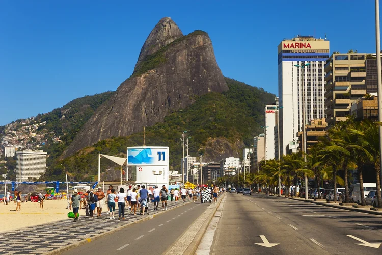 Praia do Leblon, no Rio de Janeiro: bairro é o mais caro da capital fluminense (Gonzalo Azumendi/Getty Images)