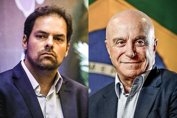 secretário de Desburocratização, Gestão e Governo Digital, Paulo Uebel, e de Desestatização e Privatização, Salim Mattar (Fernando Frazão /Agência Brasil e Cristiano Mariz / EXAME (Montagem Exame)/Exame)