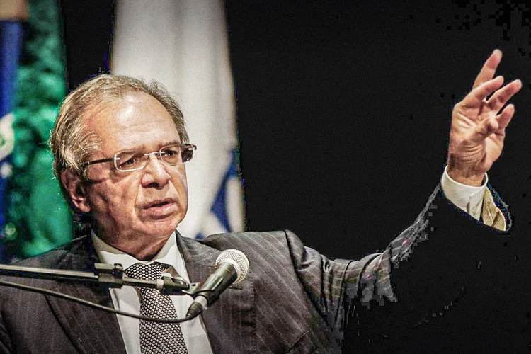 Paulo Guedes: última projeção divulgada pela SPE em julho apontava um recuo de 9,3% no PIB no segundo trimestre (Tania rego/Agência Brasil)