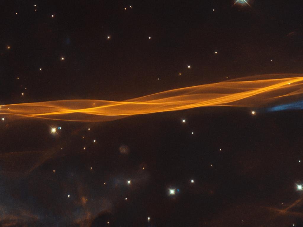 Restos da supernova Cygnus, em foto tirada pelo telescópio Hubble (Nasa/Reprodução)