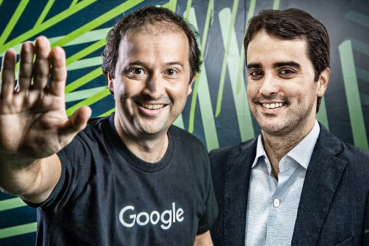 Alexandre Campos, do Google for Education no Brasil, e Ari de Sá, da Arco Educação: aposta no ensino híbrido (Rodrigo Capote/Bloomberg e Divulgação/Divulgação)