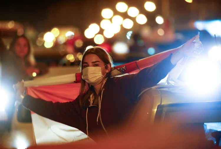 PROTESTO NA BIELORRÚSSIA: cinco dias de manifestações com forte repressão da polícia geraram críticas da União Europeia (Vasily Fedosenko/Reuters)