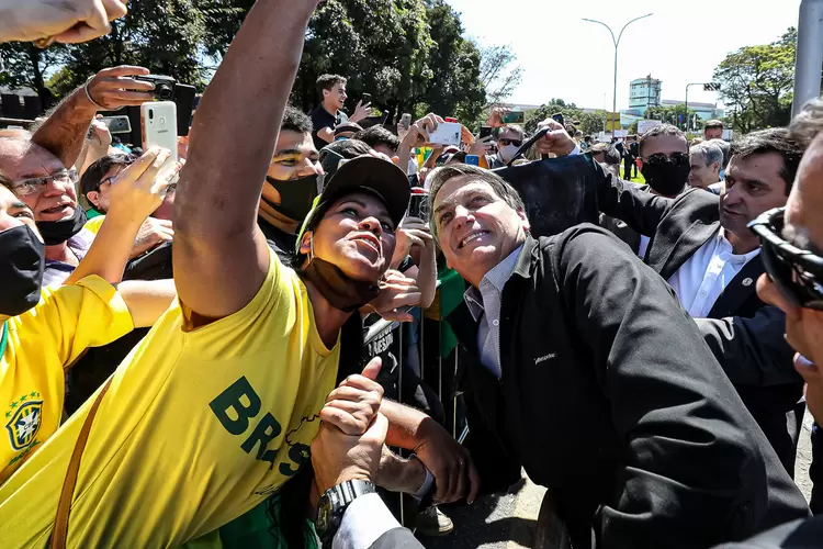 Bolsonaro: ex-presidente foi multado durante a pandemia por não usar a máscara facial contra covid-19.  (Marcos Corrêa/PR/Divulgação)