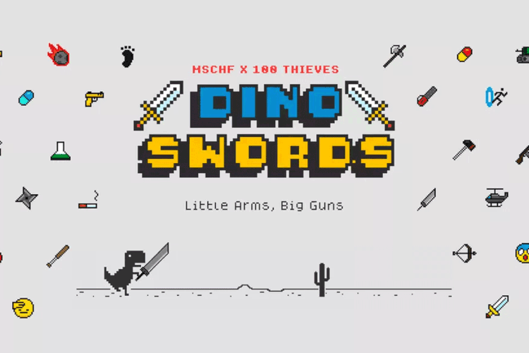 Dino Swords: jogo do Chrome ganhou uma nova versão — agora turbinada (MSCHF/Reprodução)