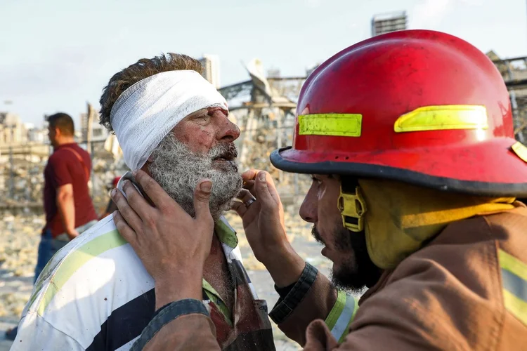 Líbano: fotos da cidade após o acontecimento mostram cenas de destruição (Anwar AMRO/AFP)