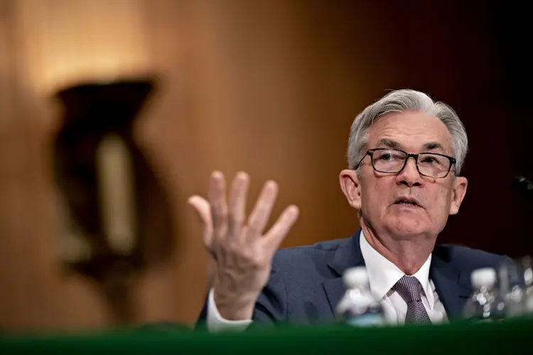 Jerome Powell, do Fed: dúvidas sobre até que ponto o Fed vai continuar a política monetária expansionista de compra de títulos públicos para, na ponta, aquecer a economia dos Estados Unidos em meio à pandemia (Andrew Harrer/Getty Images)