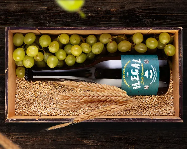 EVINO: a bebida combina 50% de cerveja lager e 50% de vinho Sauvignon. (Evino/Reprodução)