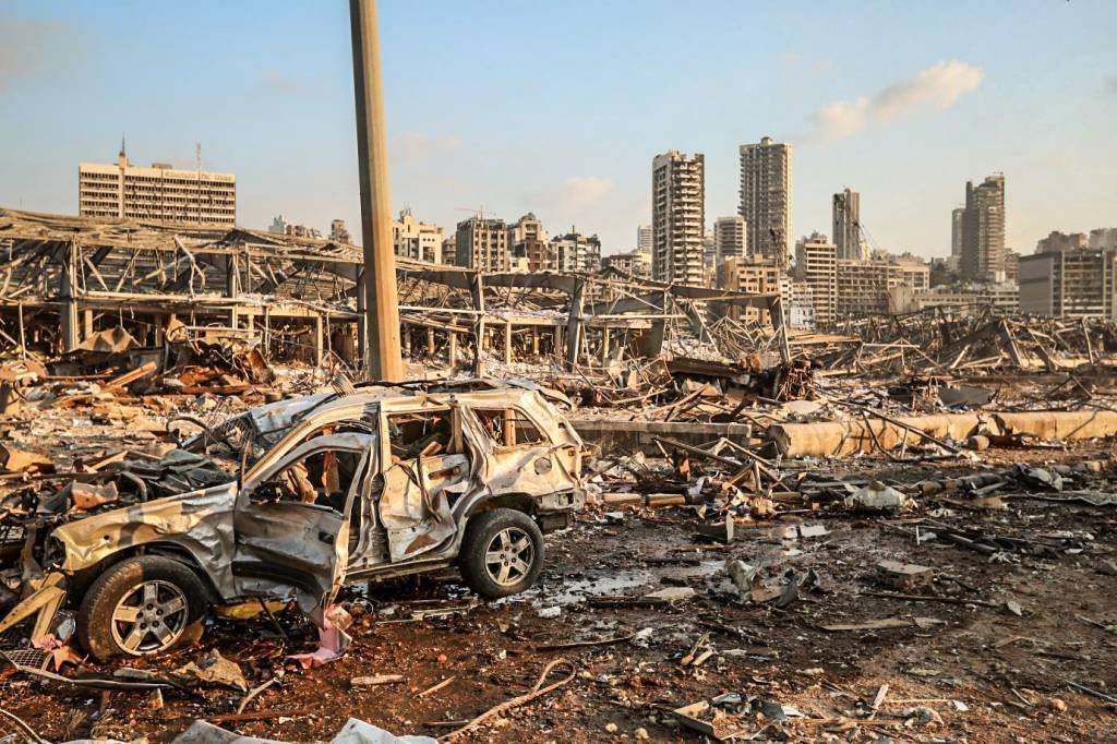 Explosão em Beirute: não há relatos de brasileiros entre os feridos (Mohamed Azakir/Reuters)
