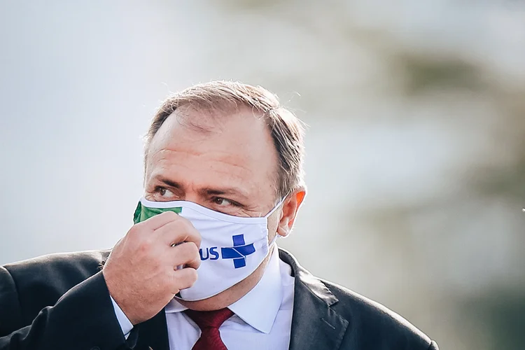 Ministro da Saúde, general Eduardo Pazuello, em Brasília. (Adriano Machado/Reuters)