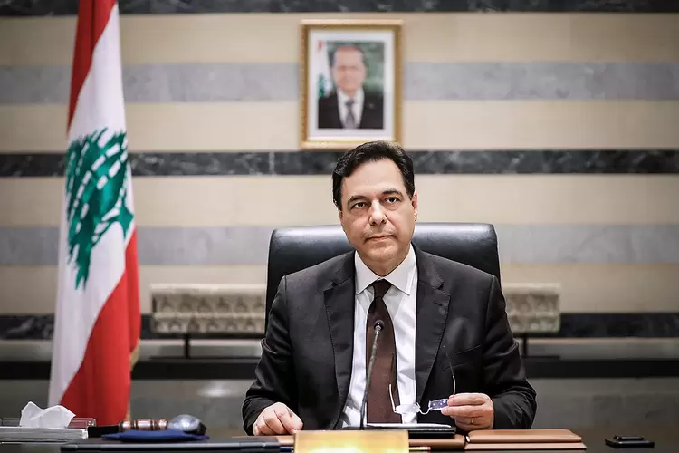 Premiê do Líbano, Hassan Diab: renúncia nesta segunda-feira, 10 (Mohamed Azakir/Reuters)