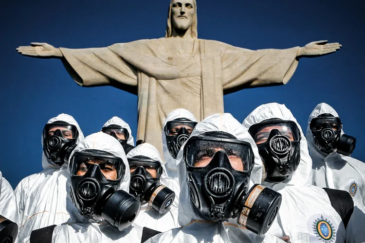 Cristo Redentor: além da desinfecção, o local recebeu totens de álcool gel e terá diversas medidas para evitar a propagação do coronavírus (WILTON JUNIOR/Estadão Conteúdo)