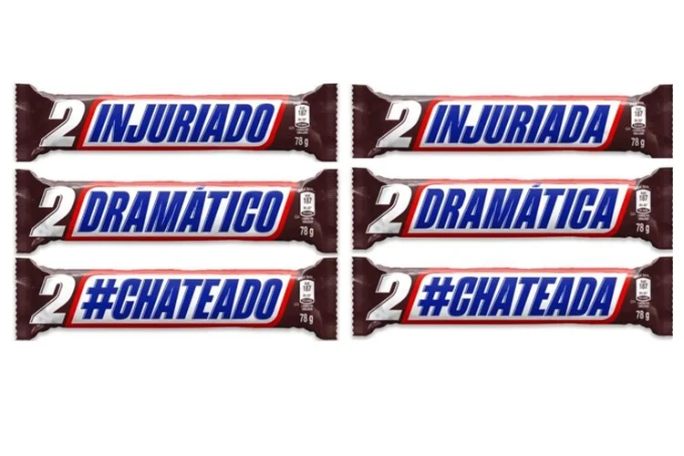 Chocolates Snickers: nova campanha com 13 opções de embalagem  (Mars/Divulgação)