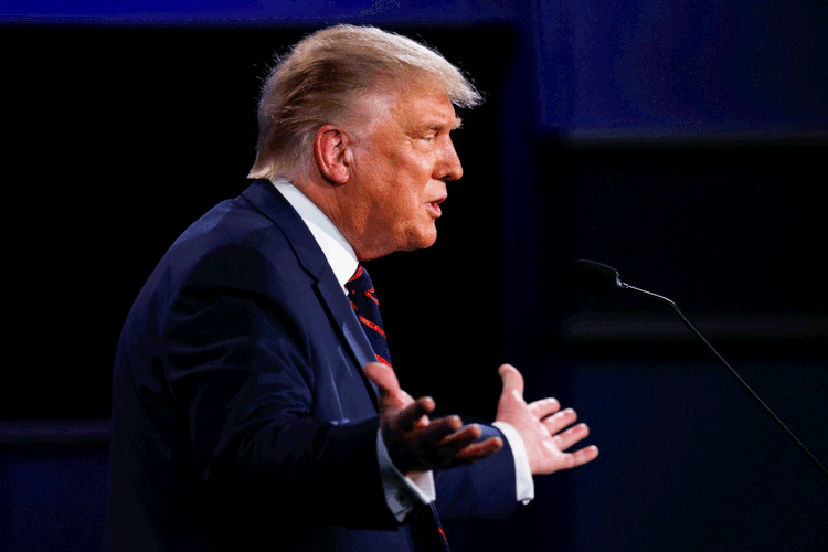 Donald Trump: em 2016, o presidente americano venceu mesmo com pesquisas apontando vitória de Hillary Clinton (Brian Snyder/Reuters)
