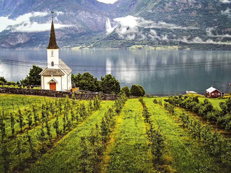 Fiorde de Luster, Noruega: a região oeste do país escandinavo tem recebido cada vez mais vinícolas  (Alamy/Fotoarena)