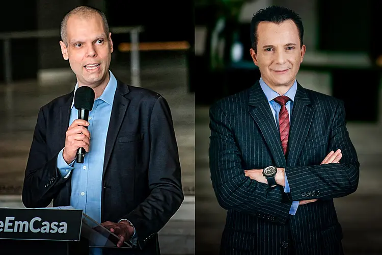 Bruno Covas e Celso Russomano: candidatos investem em anúncios nas redes sociais  (Montagem EXAME/Divulgação)