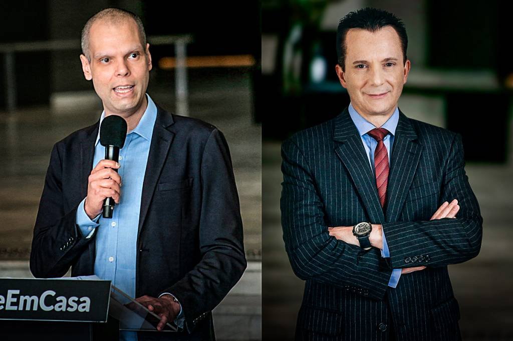O prefeito Bruno Covas (PSDB) e o deputado federal Celso Russomanno (Republicanos): os dois candidatos lideram a disputam pela Prefeitura de São Paulo (Montagem EXAME/Divulgação)