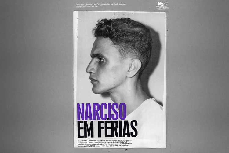 Cartaz do filme Narciso em Férias: retrato de Caetano feito na prisão (Divulgação/Divulgação)