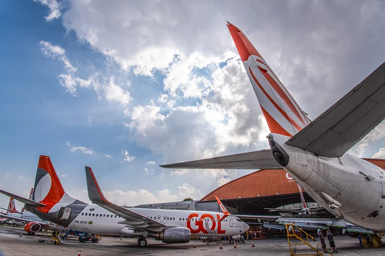 Aviões da Gol no aeroporto de Congonhas: alta do petróleo e do câmbio não tira atratividade das ações da aérea (Germano Lüders/Exame)