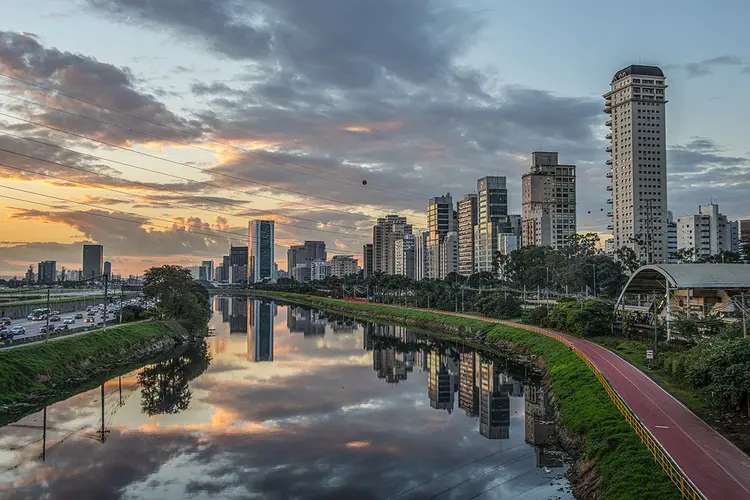 Marginal Pinheiros, em São Paulo. (Germano Lüders/Exame)