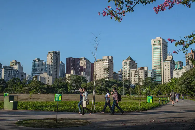 Parque do Povo, no bairro do Itaim Nobre: metro quadrado mais caro de São Paulo para a compra de imóveis, segundo o Índice EXAME-Loft | Foto: Germano Lüders/EXAME (Germano Lüders/Exame)