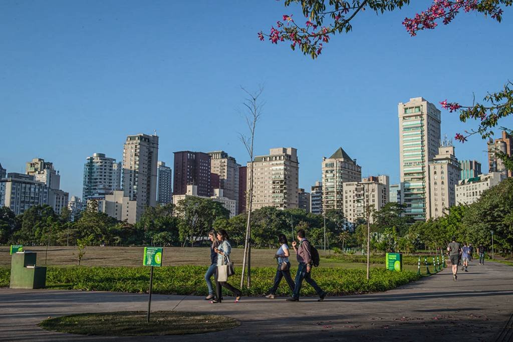 Parque do Povo, no bairro do Itaim Nobre: metro quadrado mais caro de São Paulo para a compra de imóveis, segundo o Índice EXAME-Loft | Foto: Germano Lüders/EXAME (Germano Lüders/Exame)