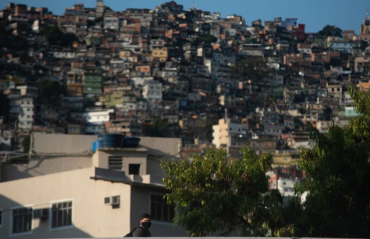 A favela da Rocinha clicada durante a pandemia (NurPhoto/Getty Images)