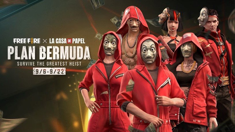 Crossover exclusivo entre La Casa de Papel e Free Fire gera engajamento