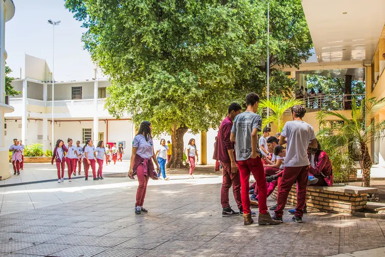 Escola no Piauí, antes da pandemia: projeto de pagamento a alunos no estado, com financiamento do Banco Mundial, conseguiu reduzir níveis de evasão (Leandro Fonseca/Exame) (Leandro Fonseca/Exame)