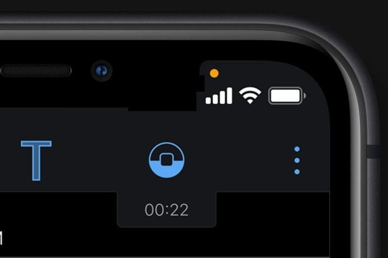 O que significa o novo ponto laranja que aparece no iPhone com iOS 14