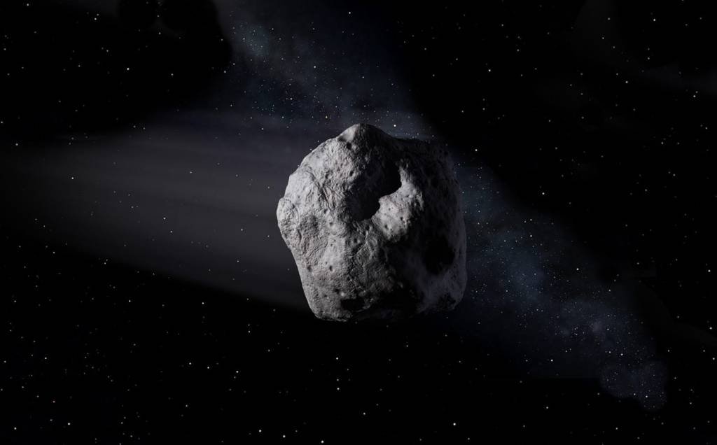 Asteroide: o 2023 BU passará a uma curta distância da Terra (NASA/JPL-Caltech/Reprodução)