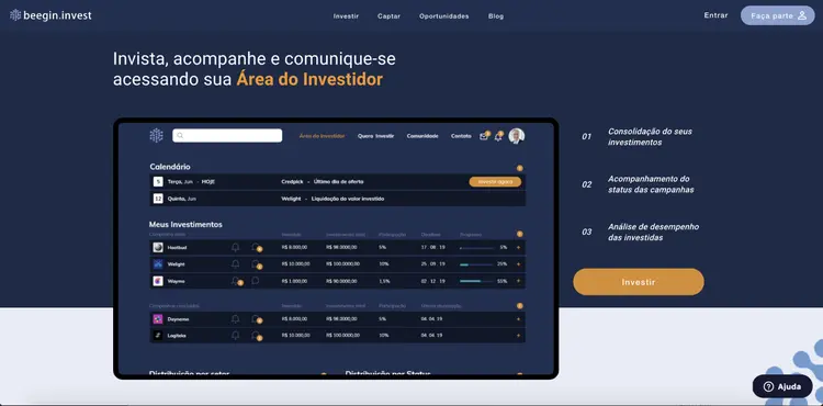 Beegin.invest: a plataforma vai realizar ofertas de participações de empresas privadas com faturamento anual acima de 3 milhões de reais (Grupo Solum/Divulgação)