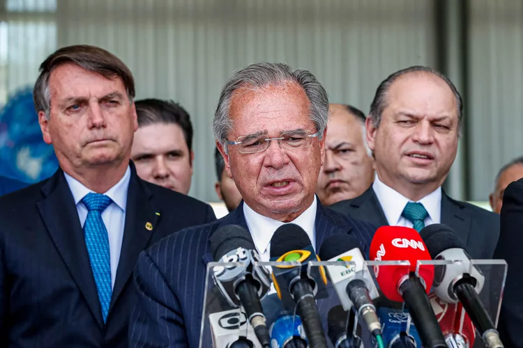 Ministro da Economia, Paulo Guedes durante coletiva de imprensa (Alan Santos/PR/Divulgação)