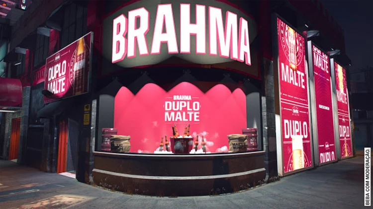 Brahma Duplo Malte: lançamento de long neck foi realizado em jogo virtual  (Brahma/Divulgação)