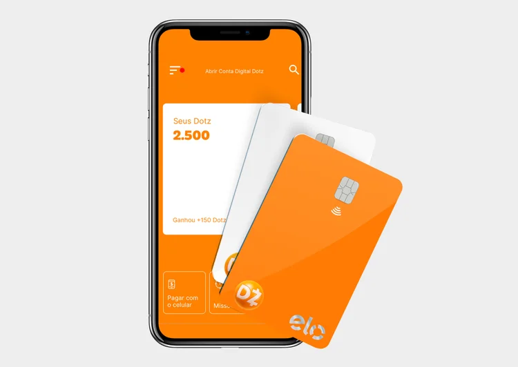 Conta digital da Dotz: serviços financeiros como conversão de pontos dotz em dinheiro para o super app da empresa (Dotz/Divulgação)