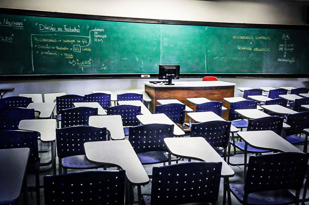 Sala de aula em São Paulo (Amanda Perobelli/Reuters)