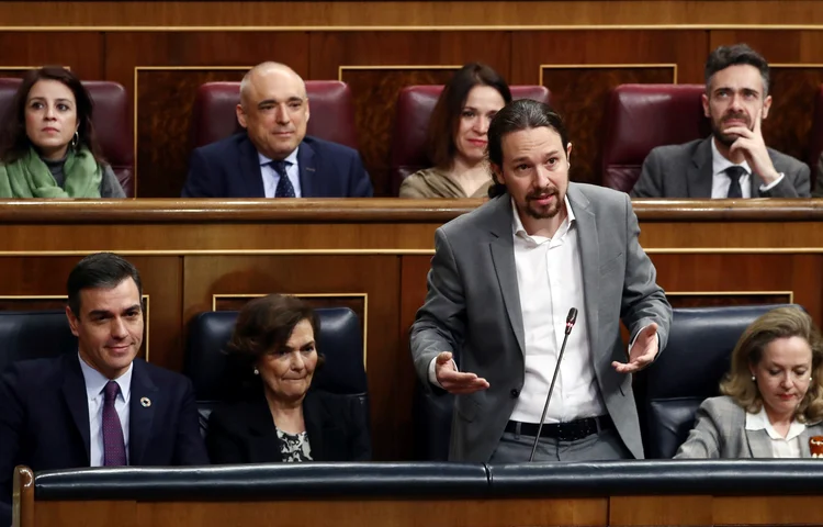 Pablo Iglesias: "Cada vez menos pessoas na Espanha entendem, especialmente os jovens, que no século XXI, cidadãos não podem escolher o chefe de Estado" (Sergio Perez/Reuters)