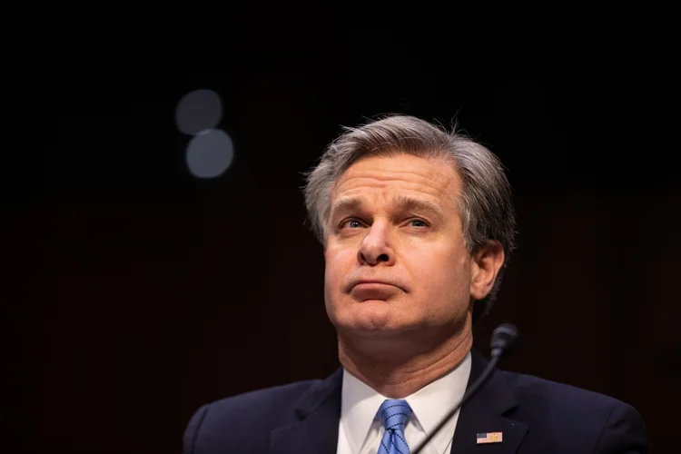 Christopher Wray: diretor do FBI falou ao Comitê de Segurança Interna da Câmara (Bloomberg/Bloomberg)