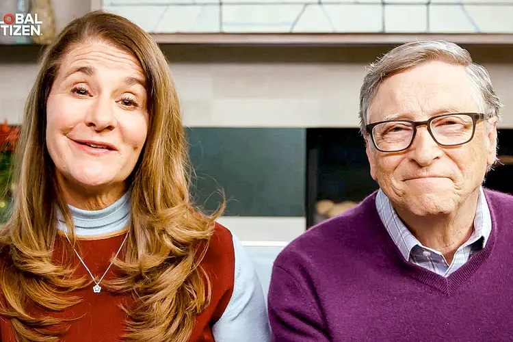Melinda e Bill Gates: casal de filantropos acredita que vacinar mais pobres é a solução para reduzir infecção pela covid-19 (Global Citizen/Getty Images)