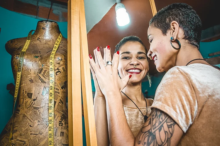 Diérika Silva, dona da marca de moda Pangéia: a inteligência emocional foi uma das formas encontradas pela empreendedora para superar os desafios gerados pela pandemia (Ricardo Matsukawa/Jornal de Negócios do Sebrae/SP)