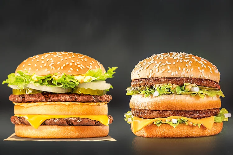 McDonald's e Burger King anunciaram mudanças nos ingredientes para torná-los mais saudáveis (McDonald's/ Burger King/Divulgação)