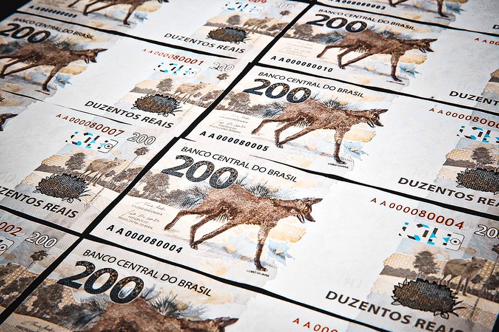 Nota de R$ 200 com lobo-guará lançada nesta quarta-feira pelo BC (Banco Central/Divulgação)