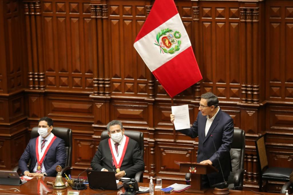 Peru: segundo o novo presidente, o processo que destituiu Vizcarra "foi um ato democrático sem compromissos políticos" (Presidência Peruana/Handout/Reuters)