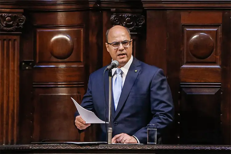 O governador Wilson Witzel toma posse na Assembleia Legislativa do Estado do Rio de Janeiro (Alerj) . (Tomaz Silva/Agência Brasil)