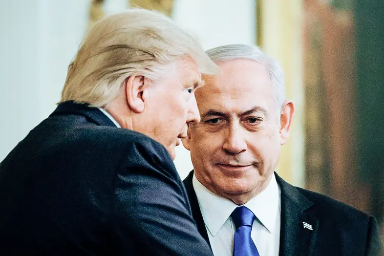 Donald Trump e Benjamin Netanyahu: (Brendan McDermid/Reuters)