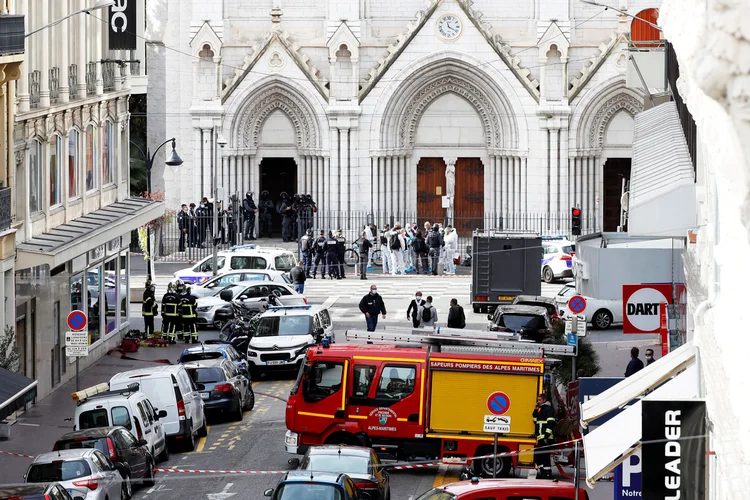 França: um homem armado com uma faca realizou ataque em uma igreja na cidade francesa de Nice nesta quinta-feira (Eric Gaillard/Reuters)