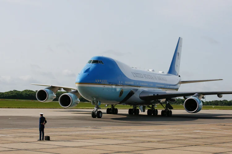 Air Force One. (Bloomberg/Bloomberg)