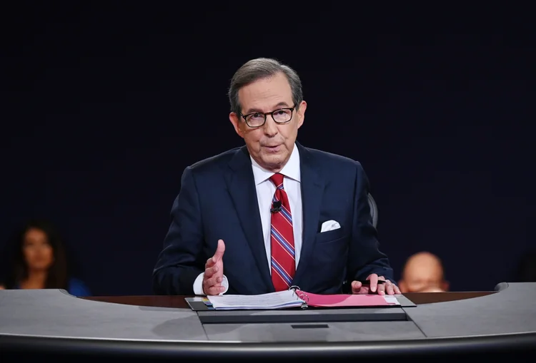 O moderador Chris Wallace no primeiro debate presidencial dos EUA, na terça-feira, 29 de setembro de 2020. F (Olivier Douliery / AFP/Bloomberg)